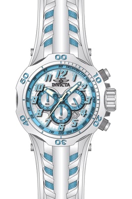 Invicta Venom 50511 Herenhorloge - Quartz Uurwerk - Roestvrij Staal met Blauwe Wijzerplaat - 52 mm