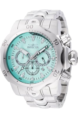 Invicta Venom 47907 Herenhorloge - Quartz Uurwerk - Roestvrij Staal met Blauwe Wijzerplaat - 54 mm