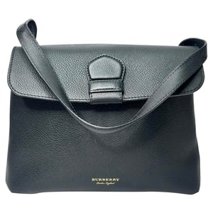 Burberry Medium Camberley Shoulder Bag in Black Leather