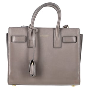 Saint Laurent Nano Sac de Jour Tote in Grey Leather