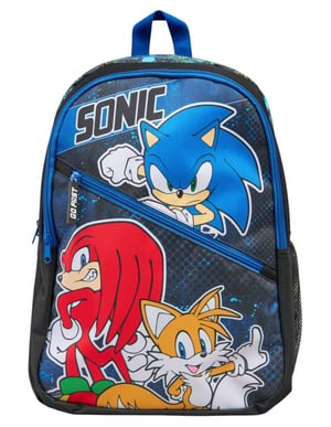 Sonic Childrens Backpack Splatter Sports Backpack Zip Fastening black multi