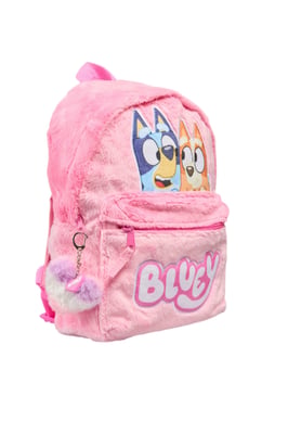 Bluey Childrens Backpack Plush Roxy Backpack Zip Fastening pink