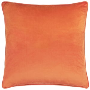 Furn Pumpkin Spice Striped Velvet Feather Filled Cushion