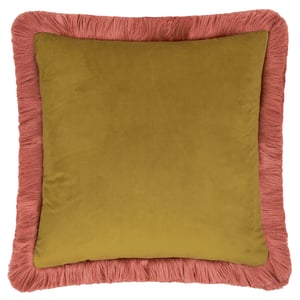 Furn Autumn Garden Fringed Velvet Polyester Filled Cushion