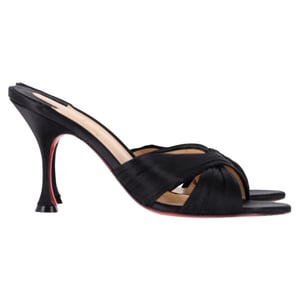 Christian Louboutin Nicol Is Back Mules in Black Satin