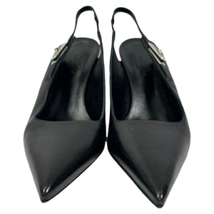 Hermès Lover 80 Slingback Pumps in Black Leather