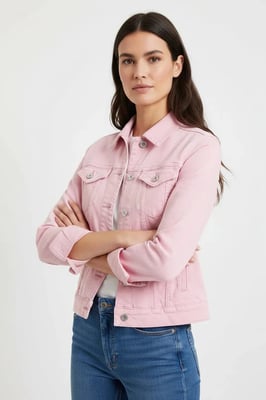 Coloured Boxy Denim Jacket