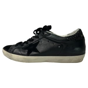 Golden Goose SuperStar Sneakers in Black Leather
