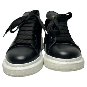 Alexander McQueen Oversized Sneakers in Black Calf Leather