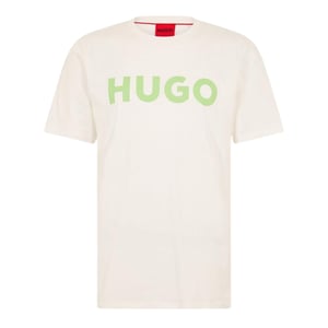 Hugo Heren-T-shirt met Dulivio-logo in contrasterende kleuren (Natuurlijk)