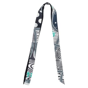 Hermès Twillon Jeu De Soie Gris Noir Twilly Scarf in Multicolor Silk