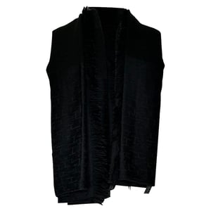 Hermès H Logo Accent Scarf in Black Cashmere