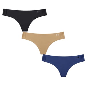 Under Armour 3-Pack Pure Stretch Womens Multicolour Thong