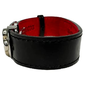 Louis Vuitton Rouge Mongram Eclipse Canvas Reversible Hinge Bracelet in Black Leather