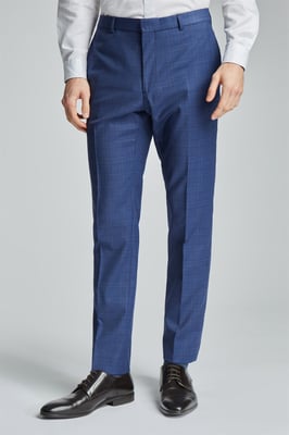 Slim Fit Suit Trousers in Blue