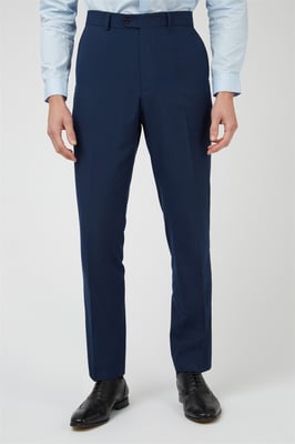 Slim Fit Suit Trousers in Navy