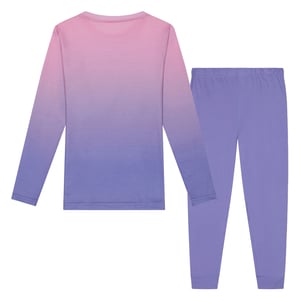 Meisjes Pyjama Set Kinderen Roze Pastel Vervaging Zachte Slaapoutfit Loungeset