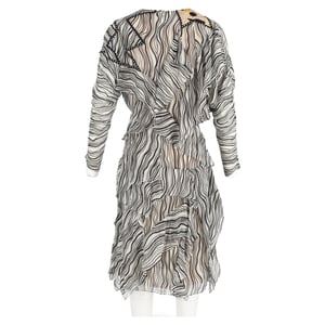 Chloé Printed Ruffle Dress in Multicolor Silk