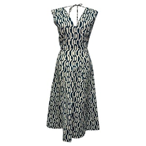 Max Mara Geometrische Print Midi-Jurk in Multicolore Katoen