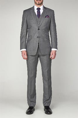 Regular Suit Trousers in Grey