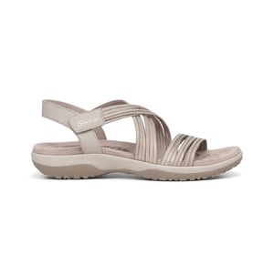 Skechers Reggae Slim - Sunnyside 2.0 Womens Cross Strap Sandals Taupe