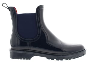 Platino Womens Ankle Wellies Splash Slip On navy
