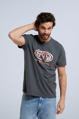 'Jacob' Men's Cotton T-Shirt Comfy Beach Summer Casual Tee Charcoal