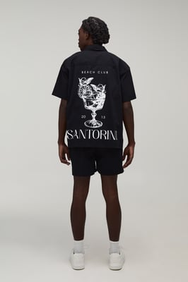 Regular Fit Short Sleeve Santorini Shirt and Relaxed Short Set