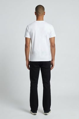 Slim Flare Half & Half Waistband Washed Twill Trousers