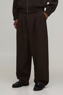 Double Pleat Balloon Fit Co-ord Tailored Trousers