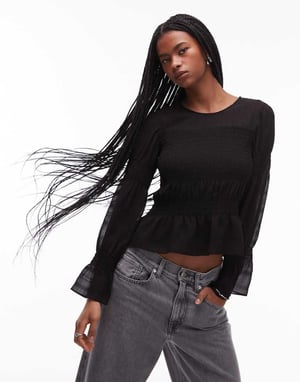 Allsaints pamela top in black