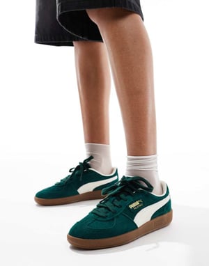Puma Palermo trainers in forest green