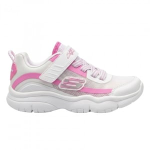 Skechers Flexblast-sportschoenen voor kinderen (Wit/Roze)