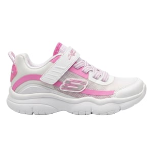 Skechers Flexblast-sportschoenen voor kinderen (Wit/Roze)
