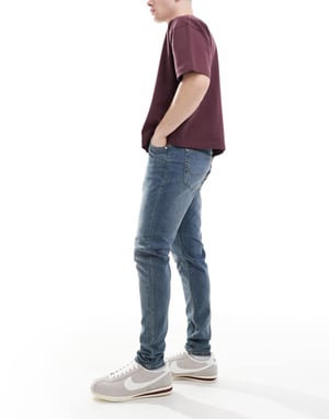 Jack & Jones Pete tapered jeans i vintageblå