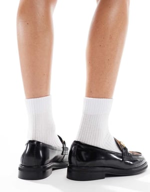 ALDO Bissom Loafar in Black with Leopard