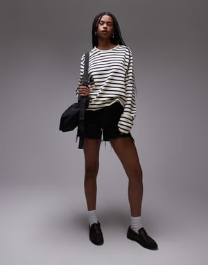 Tommy Jeans regular momshorts i svart