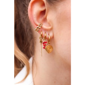 Label Kiki Coral crush hoop