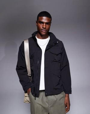 The North Face convertible utility jacket in black