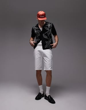 Dickies löst sittande 11 tum snickarstil målarshorts i vitt