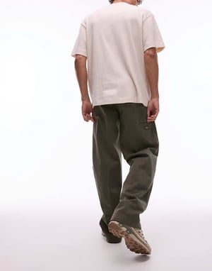 Dickies Unionville veckade vida arbetsbyxor i khaki grönt
