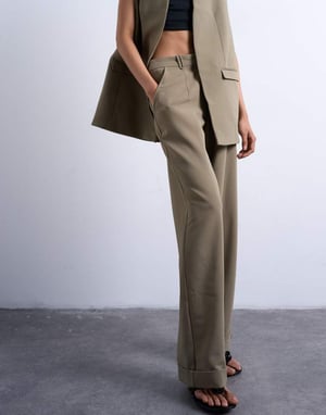 Topshop tvill raka benbyxor i svamp