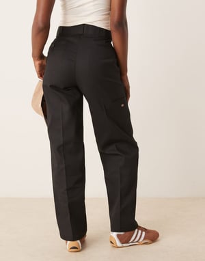Dickies double knee work trousers in black