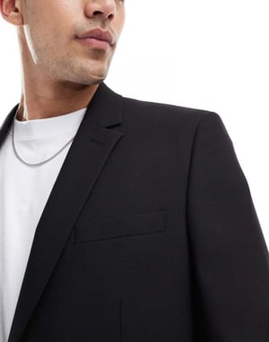 ASOS DESIGN regular suit jacket in black