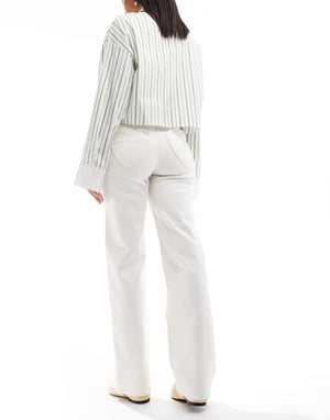 Miss Selfridge hjärtficka raka benjeans