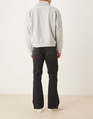 ASOS DESIGN vintage flare jeans i tvättad svart