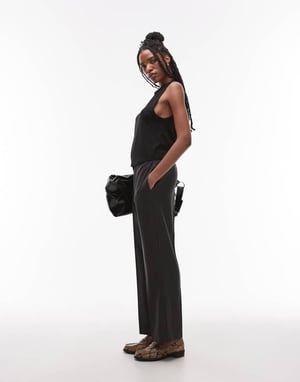 Topshop soft loose tank in black
