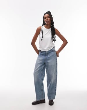 Topshop soft loose tank in white