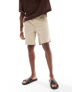 Jack & Jones lösa passform chinoshorts i beige