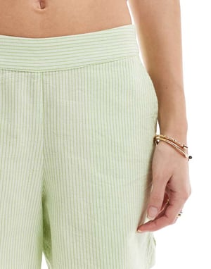 JJXX koordinerade pyjamakorts i grön rand